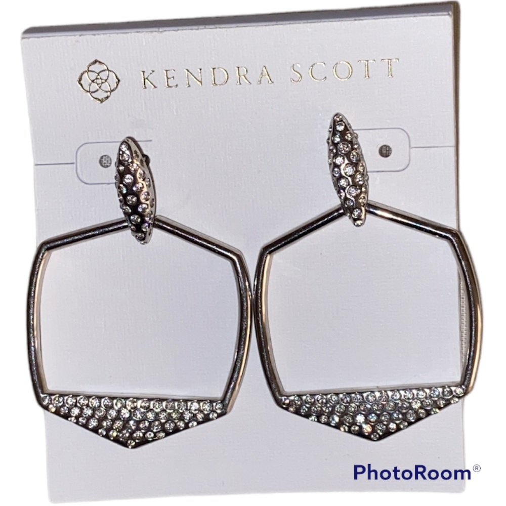 Kendra Scott Selena Open Frame Earrings Silver